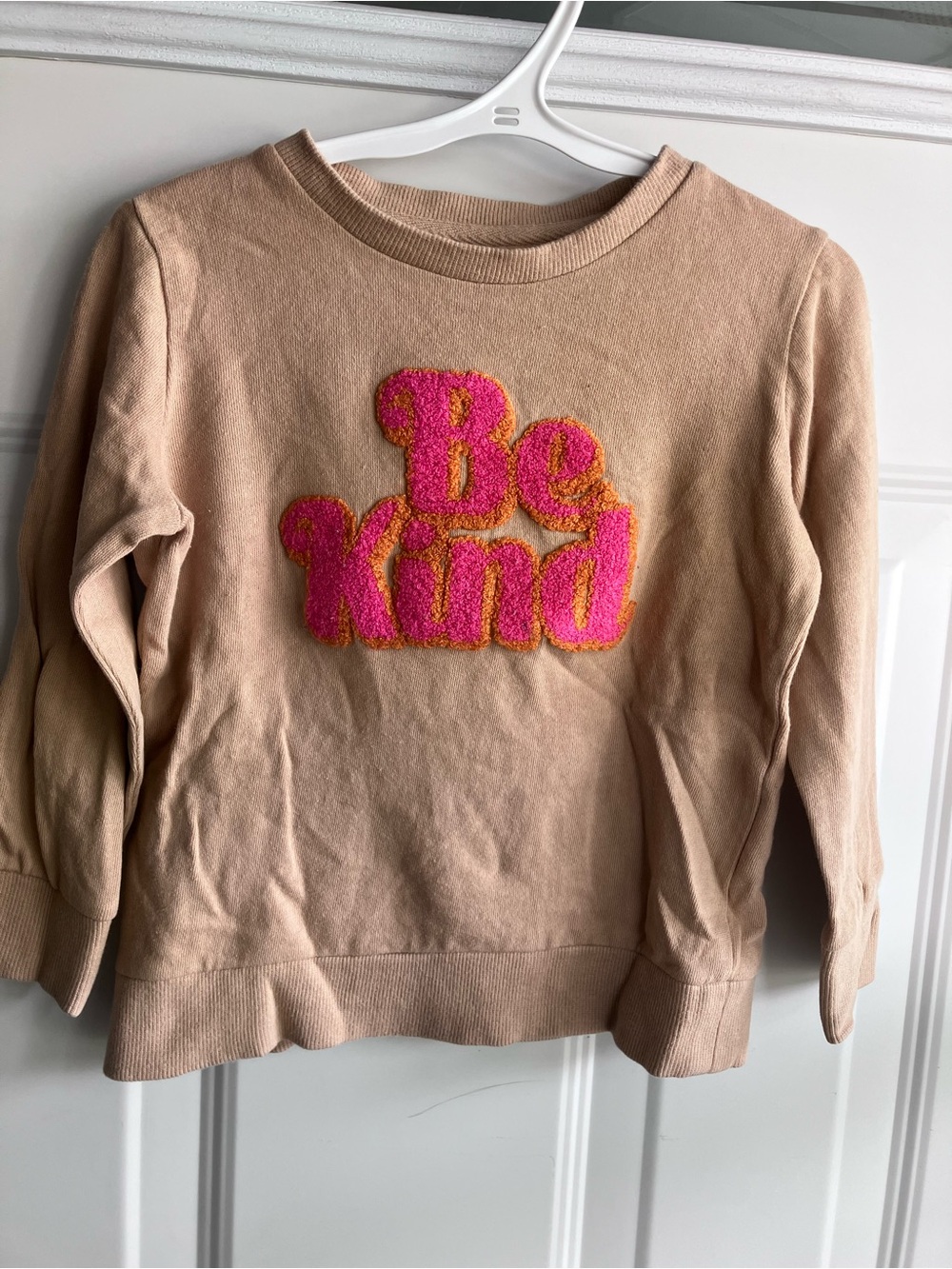Seed Heritage be kind sweater brown pink orange 4T